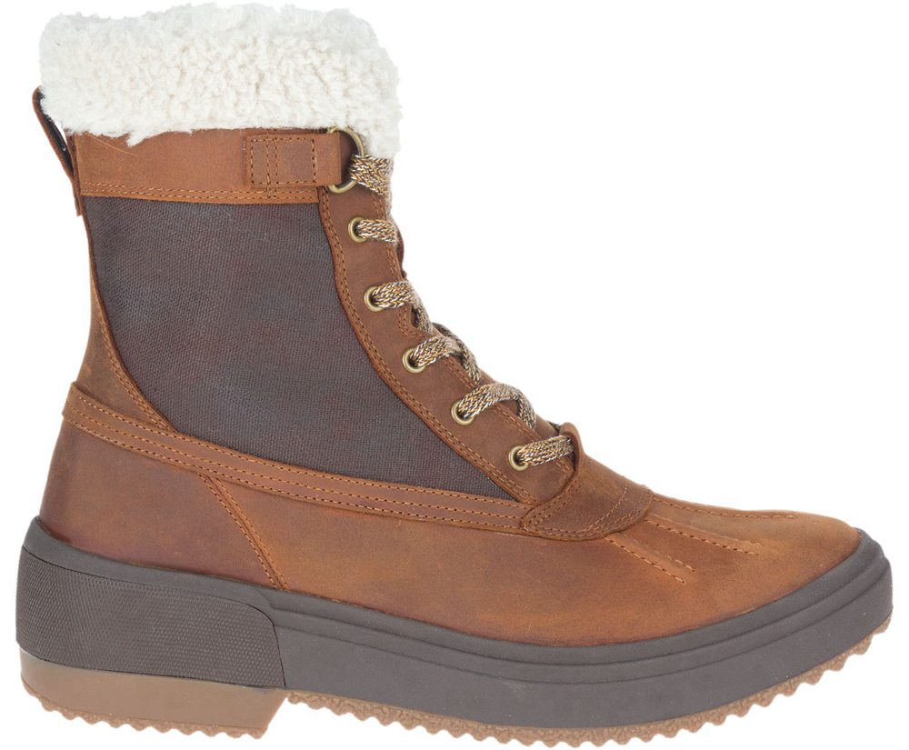 Merrell Boots Brown - Haven Mid Lace Polar Waterproof - Womens 05PTOSZVQ